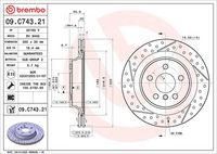 BREMBO 09.C743.21 - Disco de freno