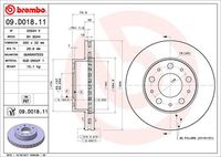 BREMBO 09D01811 - Disco de freno - PRIME LINE - UV Coated