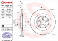 BREMBO 09D06111 - Disco de freno - PRIME LINE - UV Coated