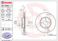 BREMBO 09D06511 - Disco de freno - PRIME LINE - UV Coated