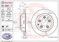 BREMBO 09C88411 - Disco de freno - PRIME LINE - UV Coated