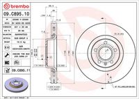 BREMBO 09C89511 - Disco de freno - PRIME LINE - UV Coated