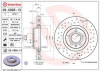 BREMBO 09C89511 - Disco de freno - PRIME LINE - UV Coated