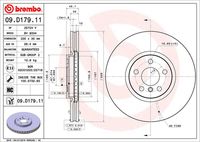 BREMBO 09D17911 - Disco de freno - PRIME LINE - UV Coated