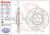 BREMBO 09D17921 - Disco de freno - PRIME LINE - UV Coated