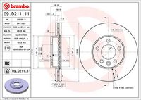 BREMBO 09D21111 - Disco de freno - PRIME LINE - UV Coated