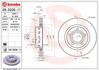 BREMBO 09D23011 - Disco de freno - PRIME LINE - UV Coated