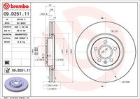 BREMBO 09D25111 - Disco de freno - PRIME LINE - UV Coated