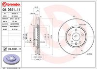 BREMBO 09D39111 - Disco de freno - PRIME LINE - UV Coated