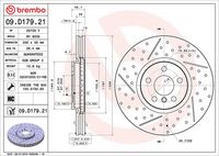 BREMBO 09D17921 - Disco de freno - PRIME LINE - UV Coated