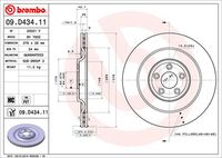 BREMBO 09D43411 - Disco de freno - PRIME LINE - UV Coated