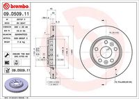 BREMBO 09D50911 - Disco de freno - PRIME LINE - UV Coated