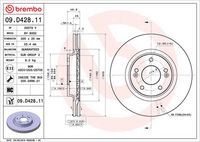 BREMBO 09.D428.11 - Disco de freno