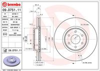 BREMBO 09D75111 - Lado de montaje: Eje delantero<br>año construcción hasta: 04/2019<br>Tipo de disco de frenos: ventilación interna<br>Espesor de disco de frenos [mm]: 28<br>Número de orificios: 6<br>Altura [mm]: 54<br>Diámetro de centrado [mm]: 68<br>Diámetro exterior [mm]: 296<br>Superficie: revestido<br>Espesor mínimo [mm]: 26<br>