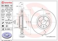 BREMBO 09B82210 - Disco de freno - PRIME LINE