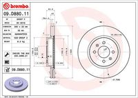 BREMBO 09D88011 - Disco de freno - PRIME LINE - UV Coated