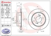 BREMBO 09D56921 - Disco de freno - PRIME LINE - UV Coated