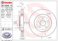 BREMBO 09.N236.11 - Disco de freno