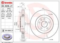 BREMBO 09N23621 - Disco de freno - PRIME LINE - UV Coated