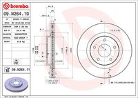 BREMBO 09N26411 - Disco de freno - PRIME LINE - UV Coated