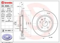 BREMBO 09N36311 - Disco de freno - PRIME LINE - UV Coated