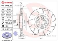 BREMBO 09D77011 - Disco de freno - PRIME LINE - UV Coated