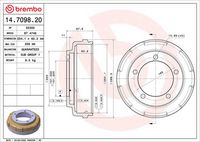 BREMBO 14.7098.20 - Tambor de freno