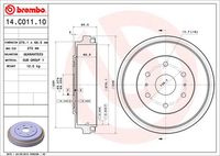 BREMBO 14C01110 - Tambor de freno - ESSENTIAL LINE