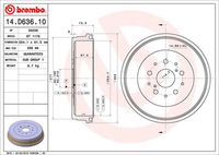 BREMBO 14D63610 - Tambor de freno - ESSENTIAL LINE