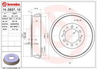 BREMBO 14D63710 - Tambor de freno - ESSENTIAL LINE