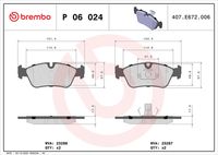 BREMBO P06024 - Juego de pastillas de freno - PRIME LINE