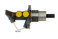 ATE 010948 - Diámetro [mm]: 25,4<br>Sistema de frenos: ATE<br>Número de conexiones: 2<br>Medida de rosca: M12x1<br>Longitud 1 [mm]: 64,2<br>Longitud 2 [mm]: 93,4<br>