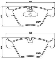 BREMBO P06022 - Juego de pastillas de freno - PRIME LINE