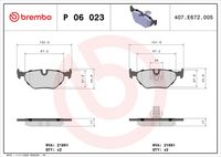 BREMBO P06023 - Juego de pastillas de freno - PRIME LINE