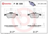 BREMBO P06030 - Juego de pastillas de freno - PRIME LINE