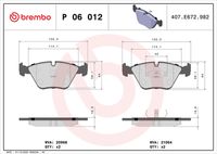 BREMBO P06012 - Juego de pastillas de freno - PRIME LINE