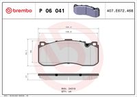 BREMBO P06041 - Juego de pastillas de freno - PRIME LINE