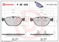 BREMBO P06028 - Juego de pastillas de freno - PRIME LINE