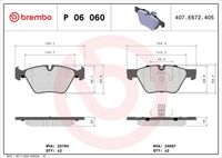 BREMBO P06060 - año construcción desde: 07/2014<br>Lado de montaje: Eje delantero<br>para diámetro disco de freno [mm]: 348<br>para espesor de disco [mm]: 30<br>Material: Low-Metallic<br>Espesor [mm]: 19<br>Ancho [mm]: 155,3<br>Altura 1 [mm]: 68,5<br>Altura 2 [mm]: 68,3<br>