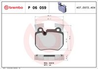 BREMBO P06059 - Juego de pastillas de freno - PRIME LINE