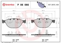 BREMBO P06066 - Juego de pastillas de freno - PRIME LINE