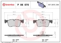 BREMBO P06070 - Juego de pastillas de freno - PRIME LINE