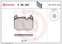 BREMBO P06097 - Juego de pastillas de freno - PRIME LINE