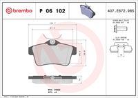 BREMBO P06102 - Juego de pastillas de freno - PRIME LINE