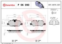 BREMBO P06090 - Juego de pastillas de freno - PRIME LINE