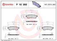 BREMBO P10060 - Juego de pastillas de freno - PRIME LINE