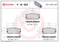 BREMBO P10004 - Juego de pastillas de freno - PRIME LINE