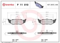 BREMBO P11010 - Juego de pastillas de freno - PRIME LINE