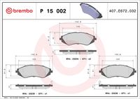 BREMBO P15002 - Juego de pastillas de freno - PRIME LINE