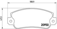 BREMBO P23021 - Lado de montaje: Eje delantero<br>año construcción desde: 09/1982<br>Ancho [mm]: 109<br>Espesor [mm]: 18<br>Altura [mm]: 47<br>Contacto avisador de desgaste: con avisador acústico de desgaste<br>Artículo complementario/Información complementaria: sin accesorios<br>Sistema de frenos: Bendix<br>Número de indicadores de desgaste [por eje]: 2<br>Número de WVA: 20951<br>Número de WVA: 20952<br>Número de WVA: 20950<br>